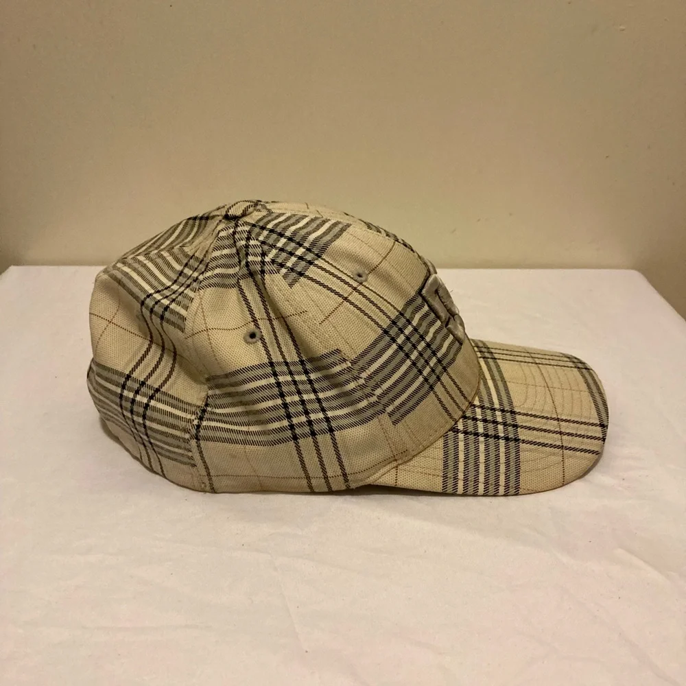 DC Beige Plaid Baseball Cap with Black Accents - Picture 6 of 9